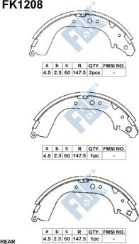 FBK FK1208 - Jeu de mâchoires de frein cwaw.fr