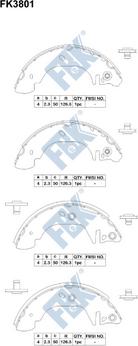 FBK FK3801 - Jeu de mâchoires de frein cwaw.fr