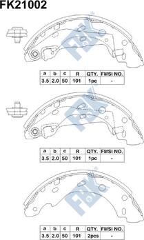 FBK FK21002 - Jeu de mâchoires de frein cwaw.fr