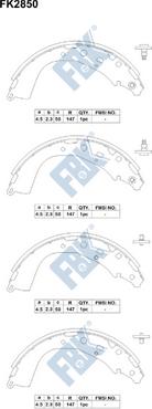 FBK FK2850 - Jeu de mâchoires de frein cwaw.fr