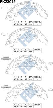 FBK FK23019 - Jeu de mâchoires de frein cwaw.fr