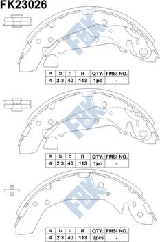 FBK FK23026 - Jeu de mâchoires de frein cwaw.fr