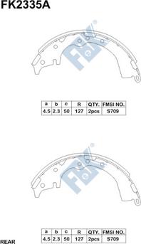 FBK FK2335A - Jeu de mâchoires de frein cwaw.fr