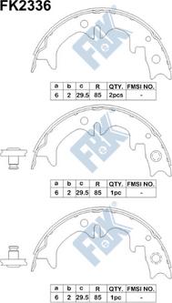 FBK FK2336 - Jeu de mâchoires de frein cwaw.fr