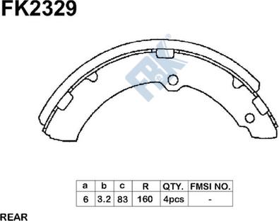 FBK FK2329 - Jeu de mâchoires de frein cwaw.fr