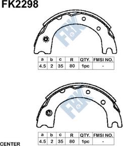 FBK FK2298 - Jeu de mâchoires de frein cwaw.fr