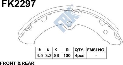 FBK FK2297 - Jeu de mâchoires de frein cwaw.fr