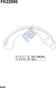 FBK FK22006 - Jeu de mâchoires de frein cwaw.fr