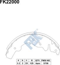 FBK FK22000 - Jeu de mâchoires de frein cwaw.fr