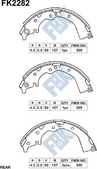 FBK FK2282 - Jeu de mâchoires de frein cwaw.fr