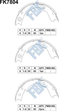 FBK FK7804 - Jeu de mâchoires de frein cwaw.fr