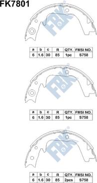 FBK FK7801 - Jeu de mâchoires de frein cwaw.fr