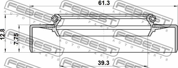 Febest 95GDW-41610813R - Bague d'étanchéité, arbre de transmission cwaw.fr