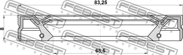 Febest 95IEY-67830808C - Bague d'étanchéité, arbre de transmission cwaw.fr