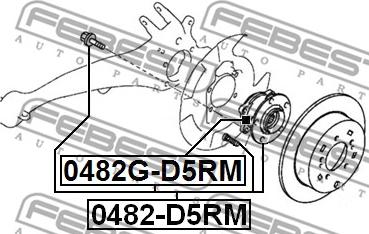 Febest 0482-D5RM - Moyeu de roue cwaw.fr