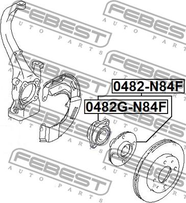 Febest 0482G-N84F - Moyeu de roue cwaw.fr