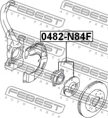 Febest 0482-N84F - Moyeu de roue cwaw.fr