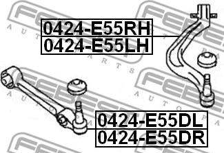 Febest 0424-E55LH - Bras de liaison, suspension de roue cwaw.fr