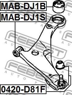 Febest 0420-D81F - Rotule de suspension cwaw.fr