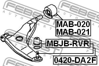 Febest 0420-DA2F - Rotule de suspension cwaw.fr