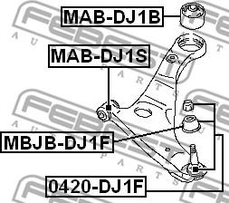 Febest MAB-DJ1S - Suspension, bras de liaison cwaw.fr