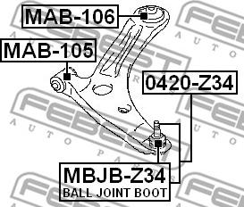 Febest 0420-Z34 - Rotule de suspension cwaw.fr