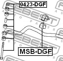 Febest 0423-DGF - Entretoise / tige, stabilisateur cwaw.fr