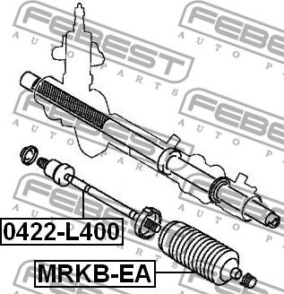 Febest 0422-L400 - Rotule de direction intérieure, barre de connexion cwaw.fr