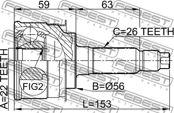 Febest 0510-009 - Jeu de joints, arbre de transmission cwaw.fr