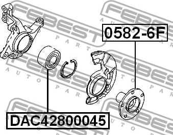 Febest DAC42800045 - Roulement de roue cwaw.fr