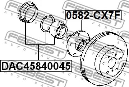 Febest DAC45840045 - Kit de roulements de roue cwaw.fr