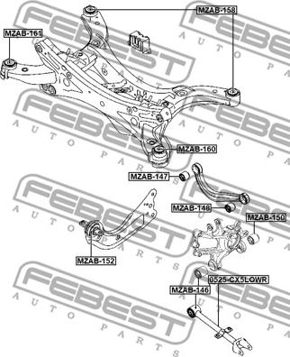 Febest 0525-CX5LOWR - Bras de liaison, suspension de roue cwaw.fr