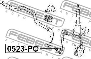 Febest 0523-PC - Entretoise / tige, stabilisateur cwaw.fr