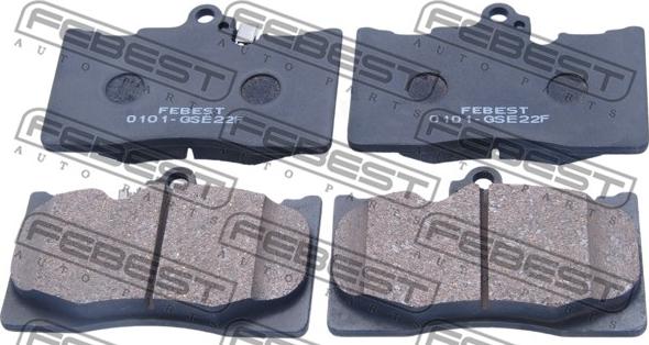 Febest 0101-GSE22F - Kit de plaquettes de frein, frein à disque cwaw.fr