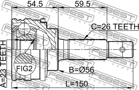 Febest 0110-037 - Jeu de joints, arbre de transmission cwaw.fr