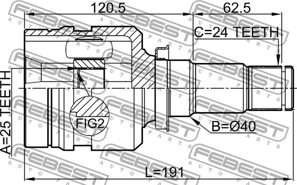 Febest 0111-ZVW30RH - Jeu de joints, arbre de transmission cwaw.fr