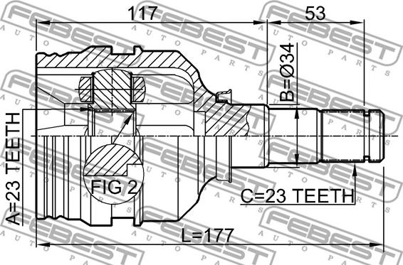 Febest 0111-ZZE120 - Jeu de joints, arbre de transmission cwaw.fr