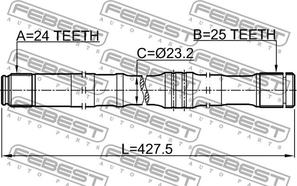 Febest 0112-ZNR10LH - Arbre de transmission cwaw.fr