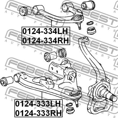 Febest 0124-334LH - Bras de liaison, suspension de roue cwaw.fr