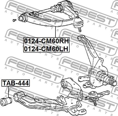 Febest 0124-CM60LH - Bras de liaison, suspension de roue cwaw.fr