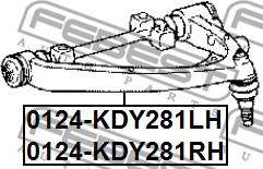 Febest 0124-KDY281LH - Bras de liaison, suspension de roue cwaw.fr