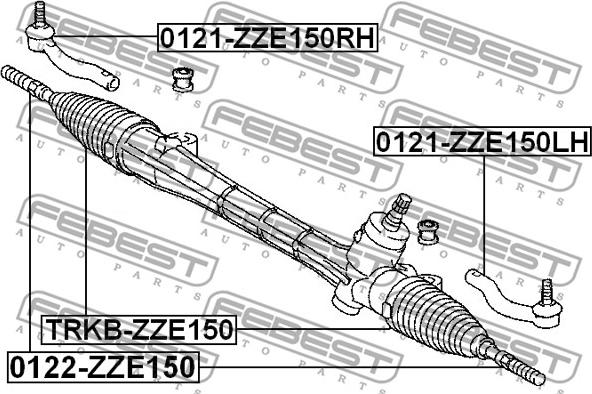 Febest 0122-ZZE150 - Rotule de direction intérieure, barre de connexion cwaw.fr