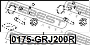 Febest 0175-GRJ200R - Kit de réparation, étrier de frein cwaw.fr