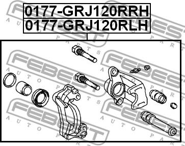 Febest 0177-GRJ120RRH - Étrier de frein cwaw.fr