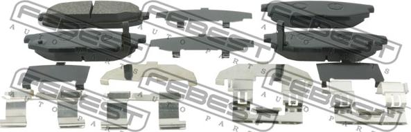 Febest 0801-G12R - Kit de plaquettes de frein, frein à disque cwaw.fr