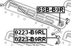 Febest 0823-B9RL - Entretoise / tige, stabilisateur cwaw.fr