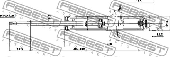 Febest 03658536R - Amortisseur cwaw.fr