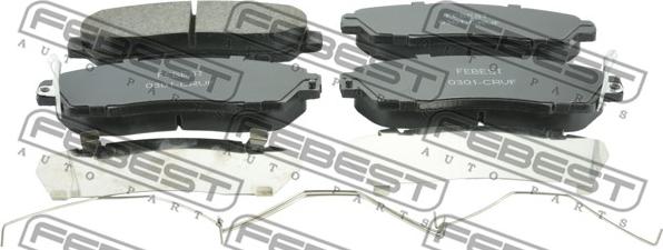 Febest 0301-CRVF - Kit de plaquettes de frein, frein à disque cwaw.fr