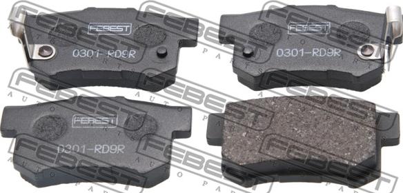 Febest 0301-RD9R - Kit de plaquettes de frein, frein à disque cwaw.fr