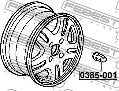 Febest 0385-001 - Écrou de roue cwaw.fr